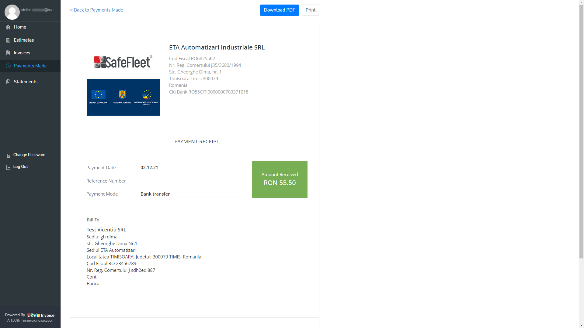 Portal de factuare SafeFleet Telematics_12-1