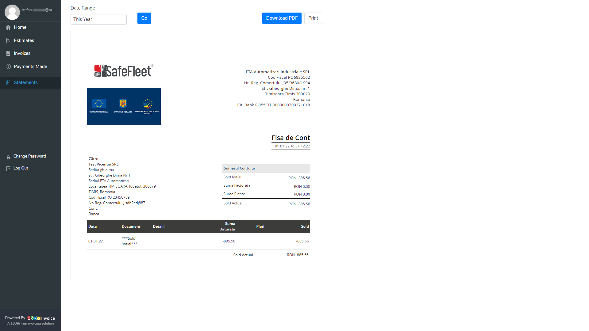 Portal de factuare SafeFleet Telematics_13